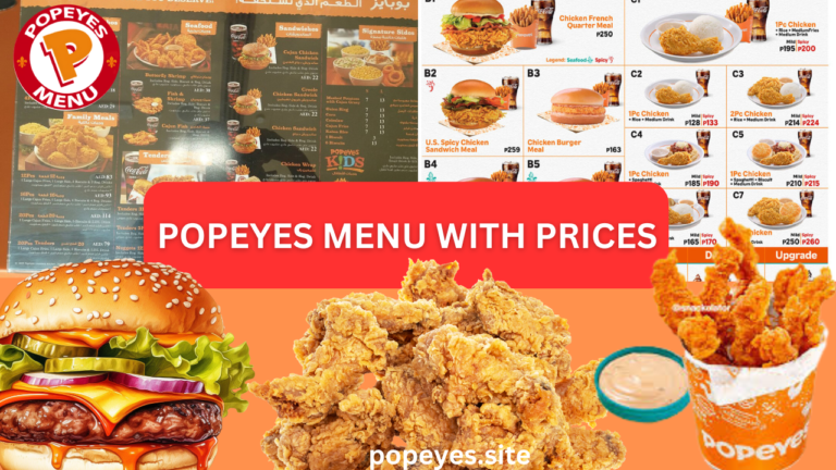 POPEYES MENU WITH PRICES